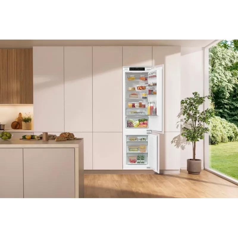 Gorenje NRKI519E41 BK070 Kombinētais ledusskapis-salvētājs, 284 L, E klase, Balts