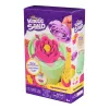Kinetic Sand SquishBlossom ziedošs zieds – komplekts ar 227g neona dzeltenām un rozā smiltīm, podiņu un veidnēm