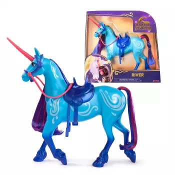 Unicorn Academy River ar 2 jāšanas aksesuāriem, 11 collas, saderīgs ar Izabellu, lellēm un vienradžu rotaļlietām meitenēm no 4 gadu vecuma