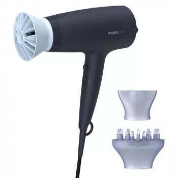 Philips 3000 sērijas 3000 BHD360/20 Matu žāvētājs, DC, tumši zils, pakarināšanas gredzens, 1.8 m, 2100 W, 220-240 V