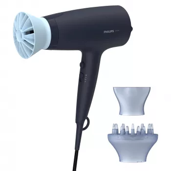 Philips 3000 sērijas 3000 BHD360/20 Matu žāvētājs, DC, tumši zils, pakarināšanas gredzens, 1.8 m, 2100 W, 220-240 V