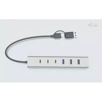 i-tec USB-C/USB-A Charging Metal HUB 7 portu (3x USB-C, 4x USB-A)