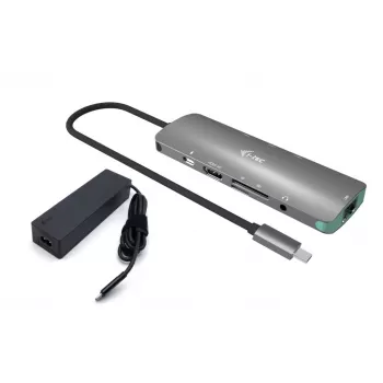 i-tec USB-C Metāla Nano Dokošanas Stacija 4K HDMI LAN ar Power Delivery 100W + Universāls Lādētājs 100W