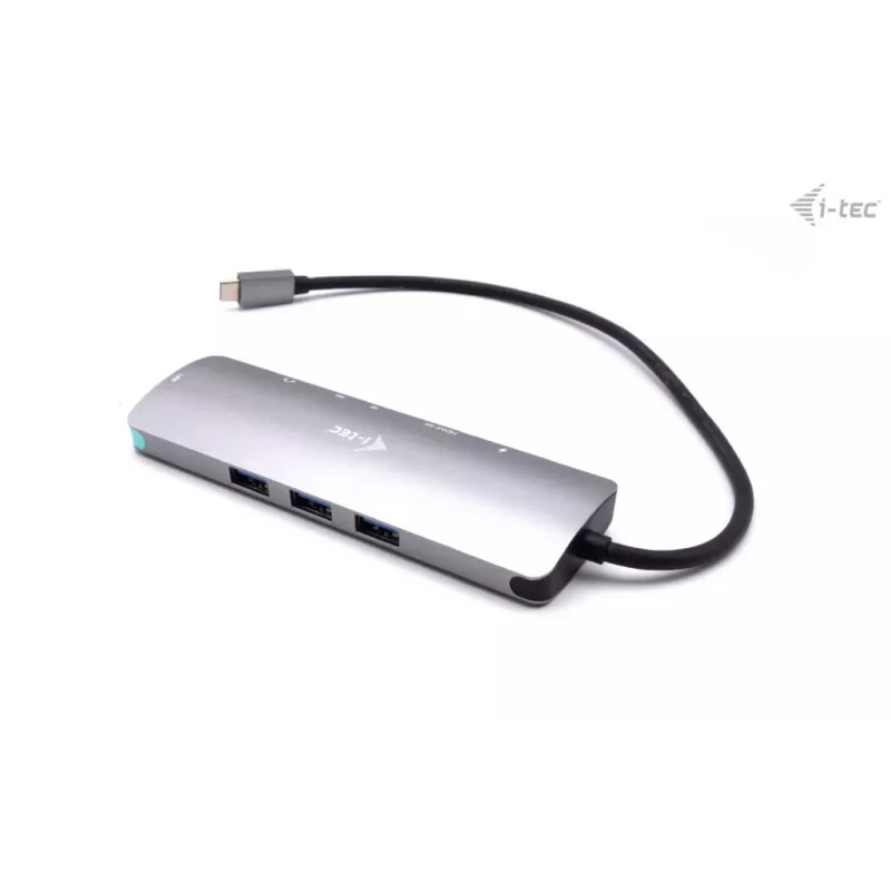 i-tec USB-C Metāla Nano Dokošanas Stacija 4K HDMI LAN ar Power Delivery 100W + Universāls Lādētājs 100W
