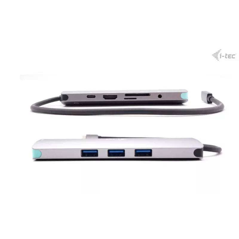 i-tec USB-C Metāla Nano Dokošanas Stacija 4K HDMI LAN ar Power Delivery 100W + Universāls Lādētājs 100W