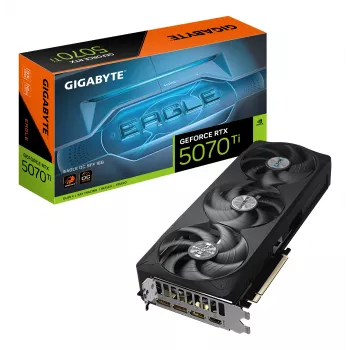 GIGABYTE GeForce RTX 5070 Ti EAGLE OC SFF 16G videokarte - 16GB GDDR7, 256 bit, PCI-E 5.0, 2542 MHz kodola frekvence, 3 x DP 2.1a, 1 x HDMI 2.1b, NVIDIA DLSS 4, GV-N507TEAGLE OC-16GD