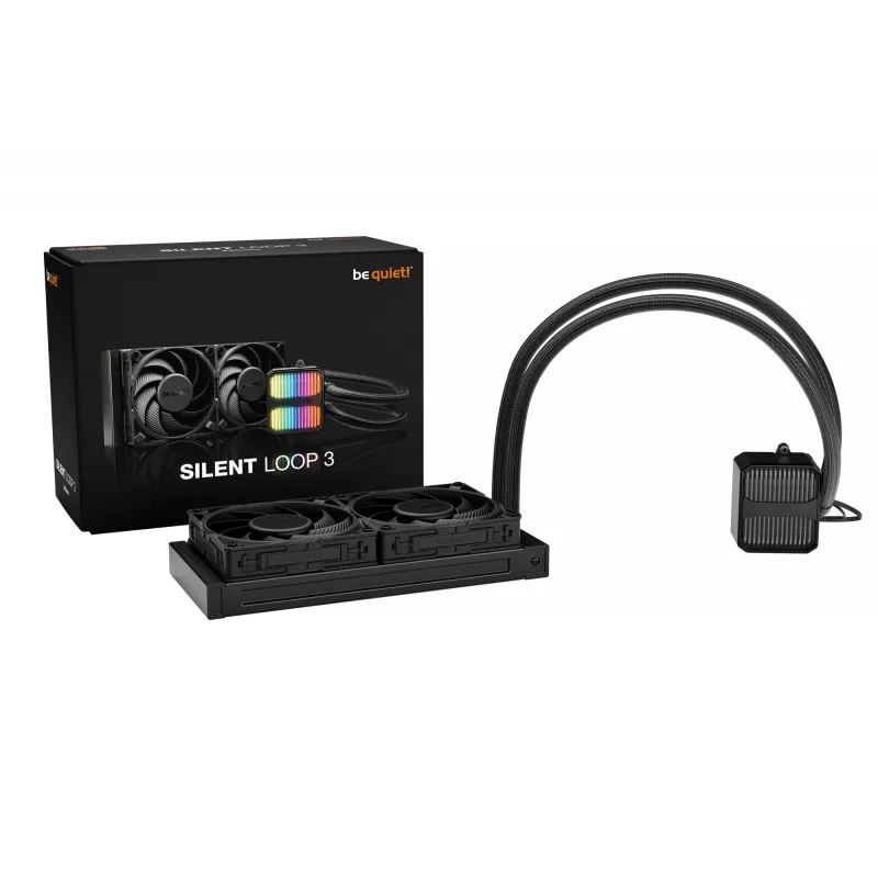 be quiet! Silent Loop 3 240 mm procesora šķidruma dzesēšanas sistēma (AIO) 12 cm melna 1 gab.