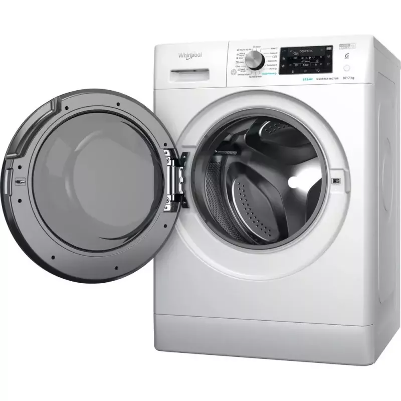 Whirlpool FFWDD1076258B veļas mazgātājs-žāvētājs 7 kg, balts