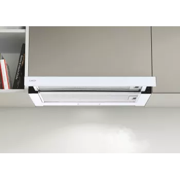 Candy CBT625/2W/1 daļēji iebūvējams (izvelkamais) tvaika nosūcējs balts 332.1 m³/h