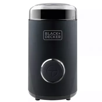 Kafijas dzirnaviņas Black & Decker BXCG150E — 150 W, 50 g tilpums, nerūsējošā tērauda asmeņi, pogas vadība