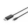 DIGITUS USB Type-C uz DisplayPort abpusējs adaptera kabelis 2m, 8K 30Hz, melns