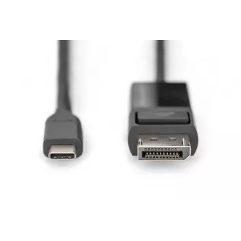 DIGITUS USB Type-C uz DisplayPort abpusējs adaptera kabelis 2m, 8K 30Hz, melns