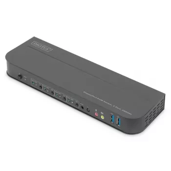 DIGITUS KVM Slēdzis 4x1 DP DP/HDMI Izvade USB 4Kx2K 60Hz