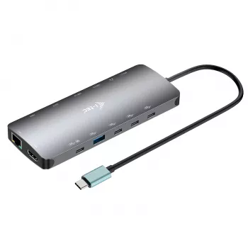 i-tec Metal USB-C Nano 3x Displeja Dokstacija, 2x HDMI 1x USB-C video + Power Delivery 140W