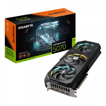 GIGABYTE GeForce RTX 5070 GAMING OC 12G Grafiskā karte - 12GB GDDR7, 192bit, PCI-E 5.0, 2625 MHz, 3 x DP 2.1a, 1 x HDMI 2.1b, NVIDIA DLSS 4
