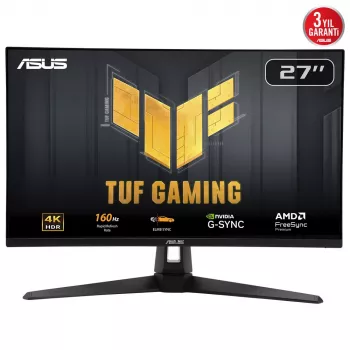 ASUS TUF Gaming VG27UQ1A 27 collu 4K UHD dators monitors, Fast IPS, 160 Hz, melns