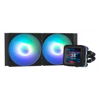 Zalman ALPHA2 DS A24 BLACK dzesēšanas sistēma procesoram, šķidruma dzesētājs, 12 cm, 1 gab.