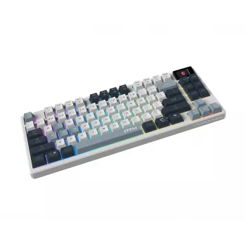 Mehāniskā tenkeyless spēļu tastatūra MSI FORGE GK600 TKL Bezvadu USB + Bluetooth QWERTY UK Angļu RGB Zils/Balts