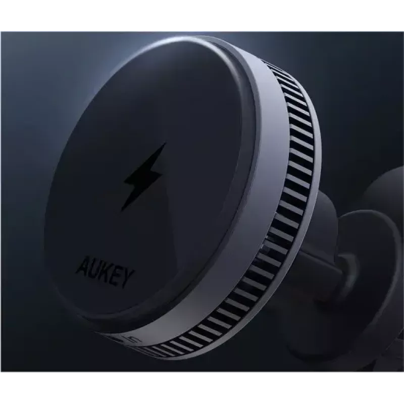 Aukey Mag Fusion Dash Pro HD-MC13A Qi2 15 W bezvadu auto lādētājs ar turētāju un dzesēšanu
