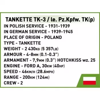 Cobi Blocks Tankette TK-3 konstruktors — 323 detaļas