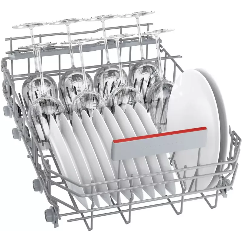 Iebūvējamā trauku mazgājamā mašīna Bosch Serie 4 SPV4HMX49E — šaurā 45 cm, 10 komplekti, 44 dB, 6 programmas