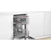 Iebūvējamā trauku mazgājamā mašīna Bosch Serie 4 SPV4HMX49E — šaurā 45 cm, 10 komplekti, 44 dB, 6 programmas