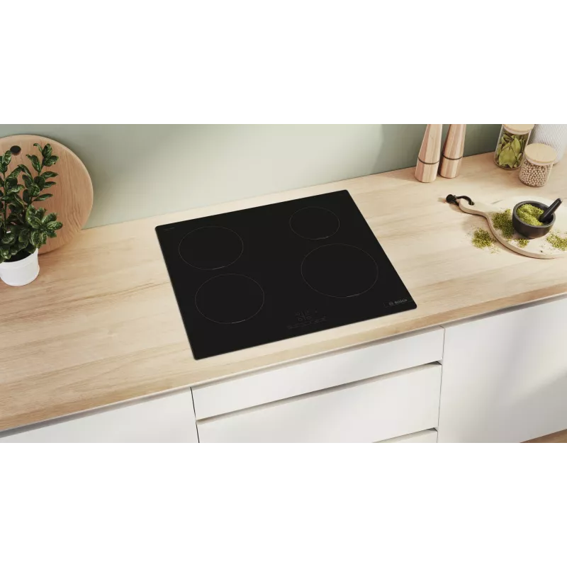 Bosch Serie 4 PUE611BB5E iebūvējamā indukcijas plīts, melna, 60 cm, 4 zonas