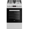 Brīvi stāvoša gāzes-elektriskā plīts BEKO FSE52323DWD, 4 degļu virsma, 60 cm, 55 L cepeškrāsns, energoklase A