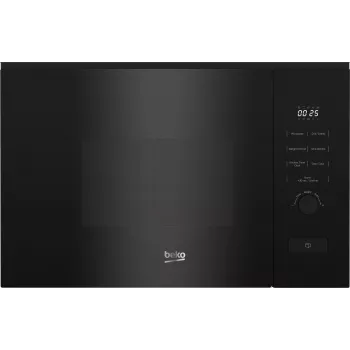 Iebūvējamā mikroviļņu krāsns BEKO BMGB20212B, grils, 800 W, 20 L, rotācijas vadība un pogas, 24,5 cm grozāmais šķīvis, melna
