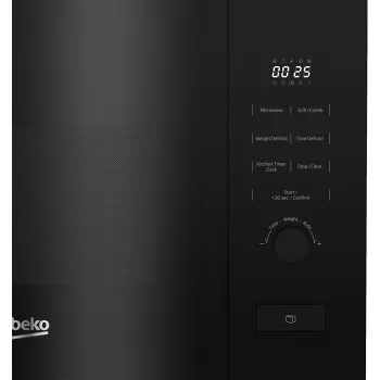 Iebūvējamā mikroviļņu krāsns BEKO BMGB20212B, grils, 800 W, 20 L, rotācijas vadība un pogas, 24,5 cm grozāmais šķīvis, melna