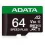 ADATA Speed Plus 64GB microSDXC atmiņas karte UHS-I U3 V30 A2