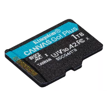 Kingston Technology 1TB microSDXC Canvas Go Plus Gen4 200R A2 U3 Single Pack bez adaptera
