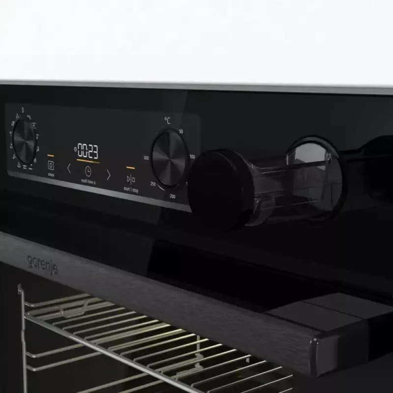 Iebūvējamā elektriskā cepeškrāsns Gorenje BSA6737E15BG — 77 L, melna, digitālais taimeris, konvekcija, grils, picas funkcija