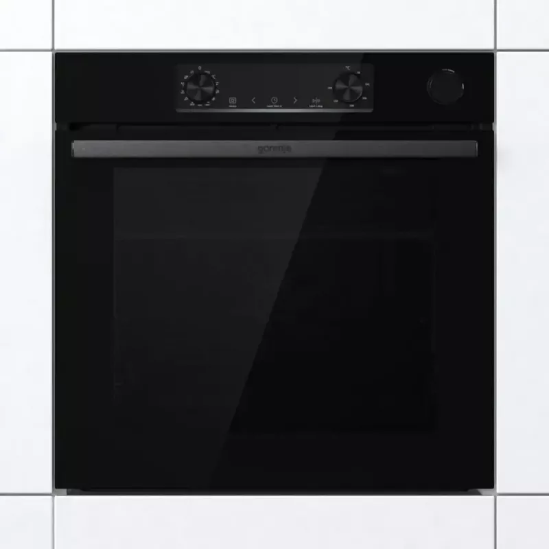 Iebūvējamā elektriskā cepeškrāsns Gorenje BSA6737E15BG — 77 L, melna, digitālais taimeris, konvekcija, grils, picas funkcija