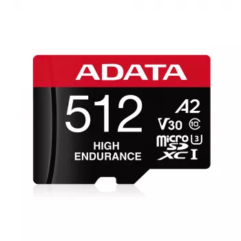 ADATA 512GB microSDXC atmiņas karte UHS-I U3 V30 Class 10 A2, 100/85 MB/s, ūdensizturīga