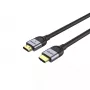 HDMI kabelis UNITEK C11086GY01-1.5M 1.5m 48 Gbit/s ARC Melns Pelēks