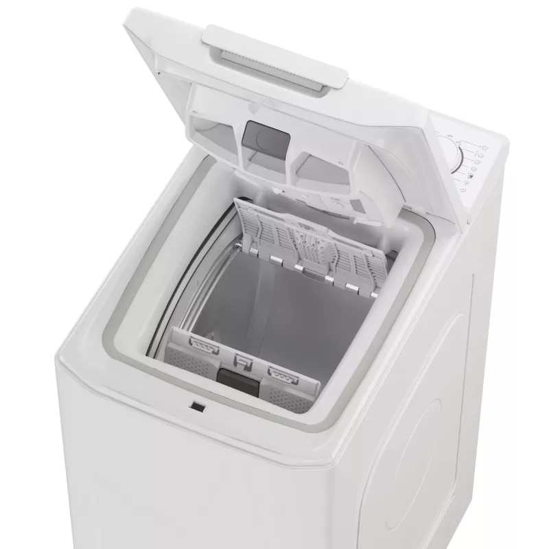 Veļas mazgājamā mašīna Candy TCAS265D3-S, augšējā ielāde, 6 kg, 1200 apgr./min, balta