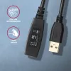 Axagon ADR-207 USB aktīvais pagarinātāja kabelis 7.5 m USB 2.0 Melns