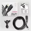 Axagon ADR-207 USB aktīvais pagarinātāja kabelis 7.5 m USB 2.0 Melns