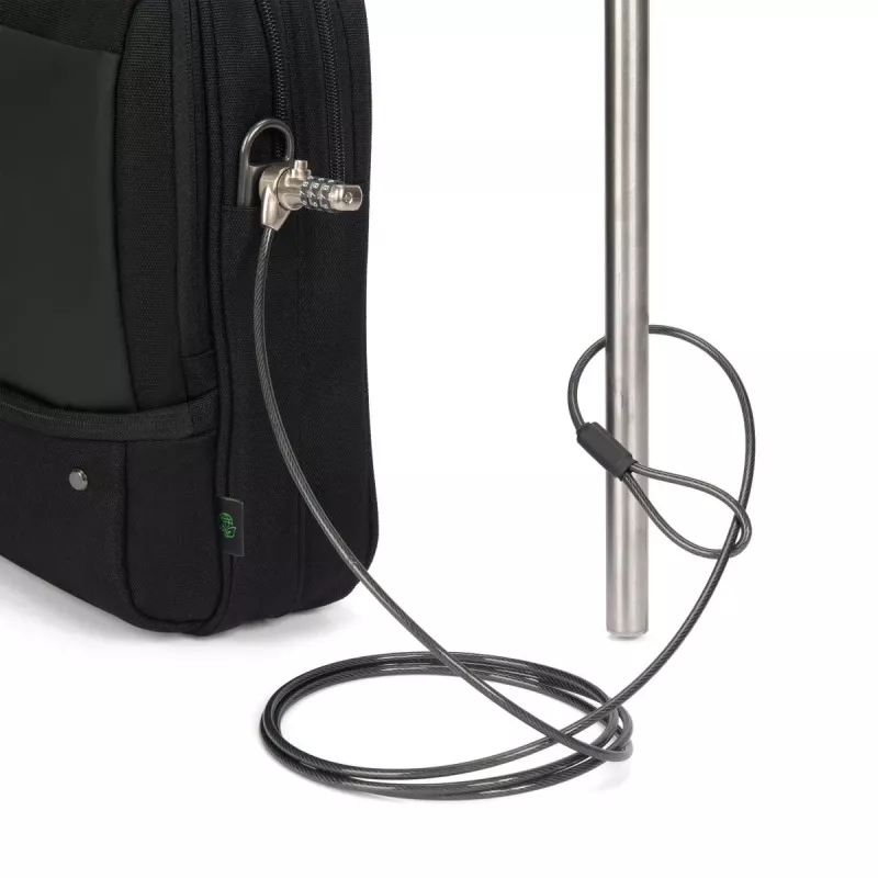 DICOTA Top Traveller Five portfelis klēpjdatoriem 12-14 inch - Melns / 900d pārstrādāts PET poliesters