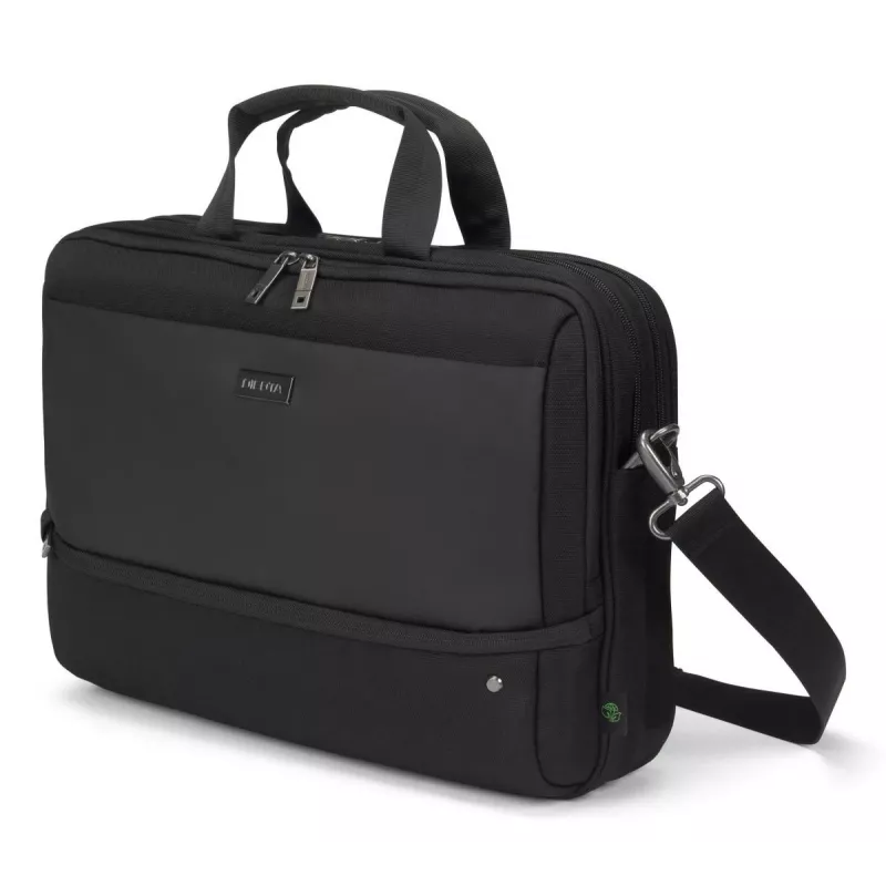 DICOTA Top Traveller Five portfelis klēpjdatoriem 12-14 inch - Melns / 900d pārstrādāts PET poliesters