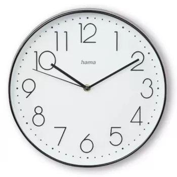 Sienas pulkstenis Hama Corsica apaļš melns balts AA baterija 30 cm