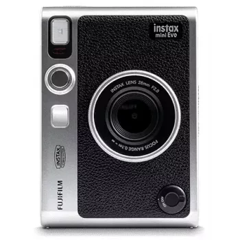 Fujifilm Instax mini Evo hibrīda momentkamera, 1/5 collu CMOS, 2560 x 1920 pikseļi, 62 x 46 mm, melna