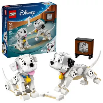 Konstruktors LEGO Disney Classic Kucēni Lucky un Penny komplekts 43271, 268 gabali, augstums 90 mm, vecums 6+