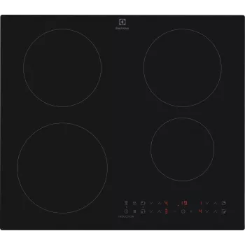 Electrolux Serie 500 EIT60433CT Melna iebūvējama 60 cm zonu indukcijas plīts virsma 4 zonām