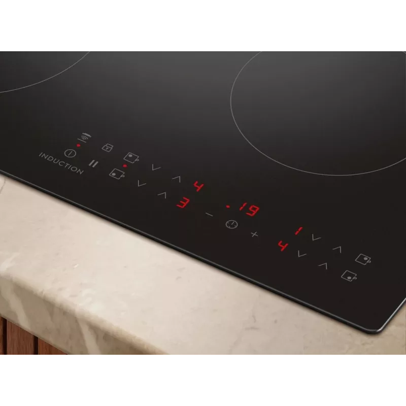 Electrolux Serie 500 EIT60433CT Melna iebūvējama 60 cm zonu indukcijas plīts virsma 4 zonām
