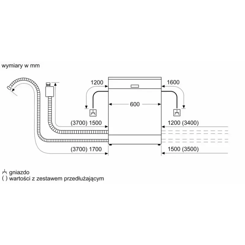 Iebūvējamā trauku mazgājamā mašīna Bosch SMI2ITS09E — pilna izmēra 60 cm, 13 komplekti, 44–46 dB, energoklase E