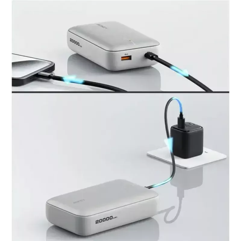 Pārnēsājams barošanas bloks Aukey PB-Y57 Frozen White 2000mAh