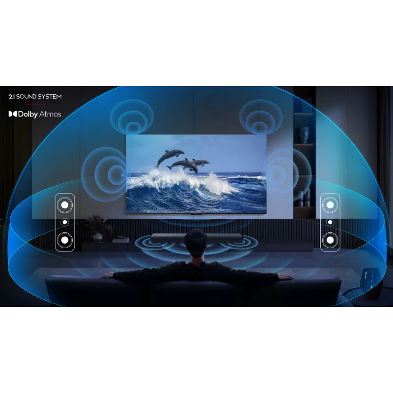 TCL S S55H 2.1 kanālu skaņas josla ar Dolby Atmos, bezvadu zemfrekvences skaļruni un Bluetooth