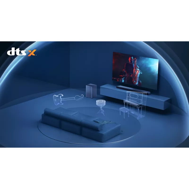 TCL S S55H 2.1 kanālu skaņas josla ar Dolby Atmos, bezvadu zemfrekvences skaļruni un Bluetooth
